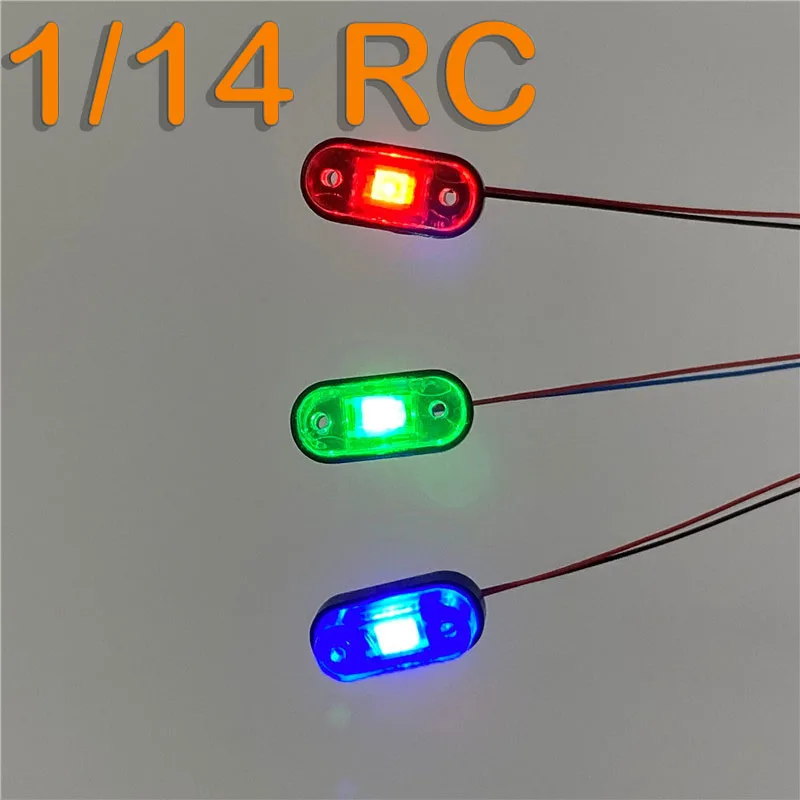 1 Pair LED 3V Position Light Side Lights for Tamiya 1/14 RC Truck for SCANIA 770S R620 for Volvo for ACTROS 3363 Car Accessories