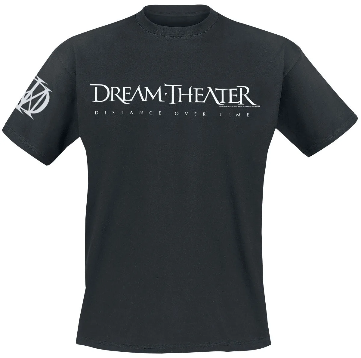 Dream Theater Distance Over Time Logo Print T Shirt, 100% Cotton Casual Neutral Tee, Progressive Metal Streetwear