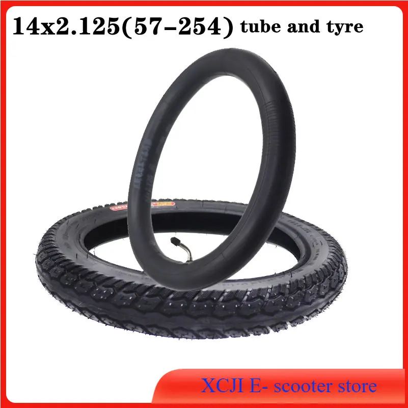 14x2.125 tire 57-254 tyre inner tube for 14'' Electric Vehicle pneumatic wheel  14* 2.50 / 14x2.5  bicycle