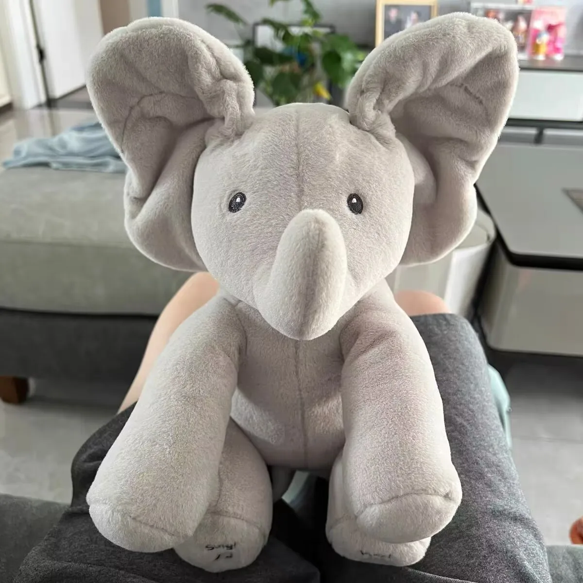 Animated Elephant Toys Plush Singing Elephant with Ears Moving Electric Plush Toy Cute Elephant Stuffed Animal Toy for Baby Gift