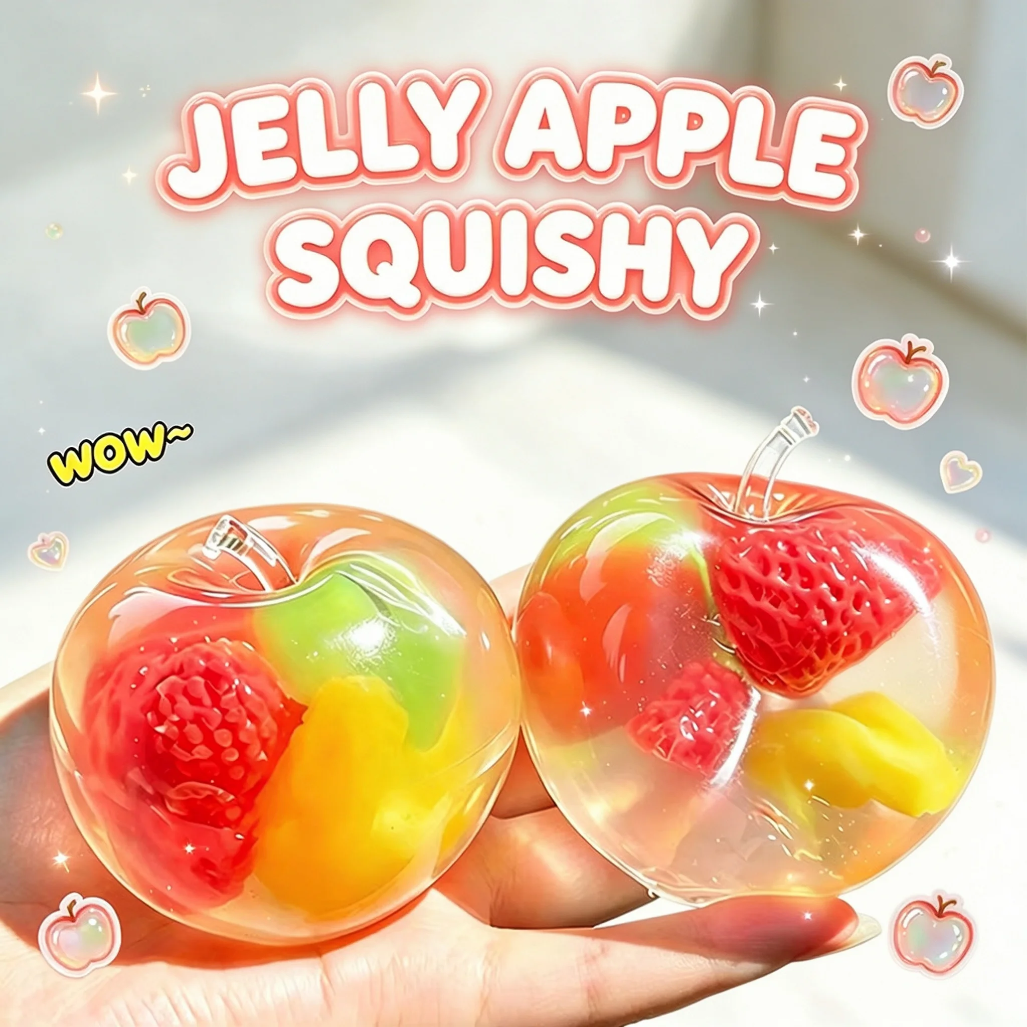 Hot Sale Slow Rise Squishy Maltose Stress Ball Transparent Sensory Squeeze Toy for Adults Hand Exercise Stress Relief Party Gift