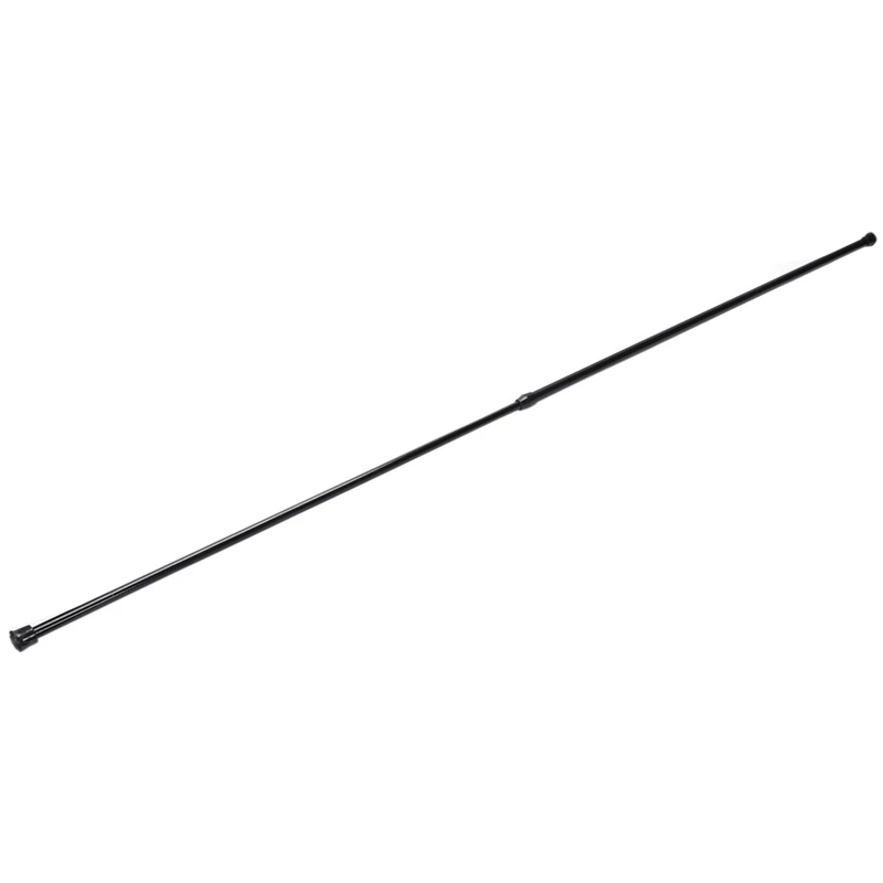 3X extensible telescópico resorte cargado red gasa tensión cortina riel poste varillas, 70-120Cm, negro