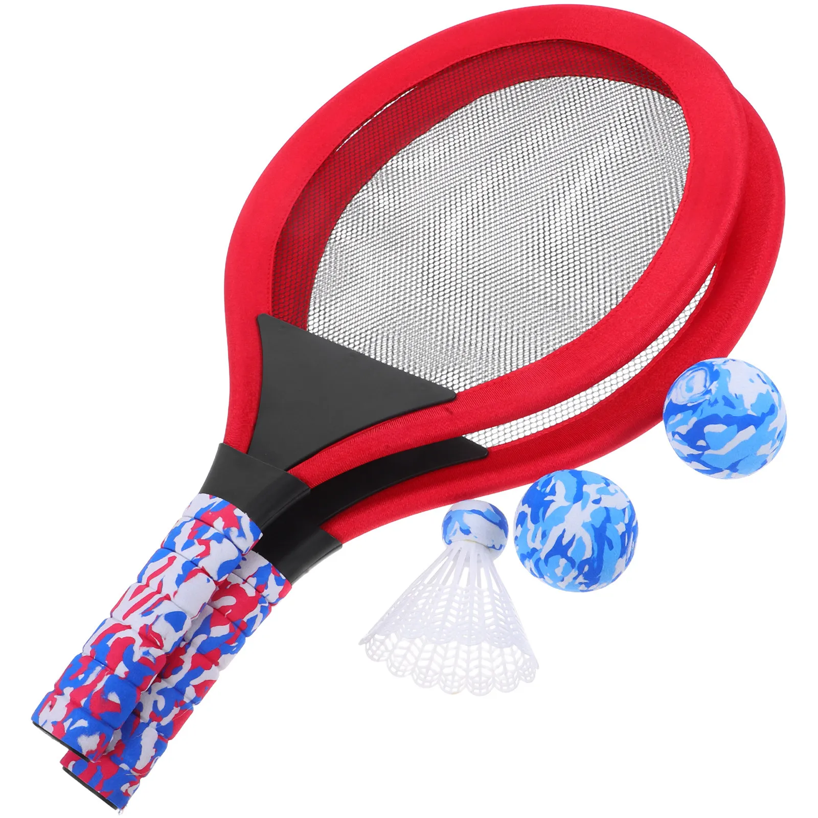 

1Pair 's Tennis Racket Multi-Use Lightweight Eva Badminton Tennis Outdoor Sports Kindergarten Parent- Beginner