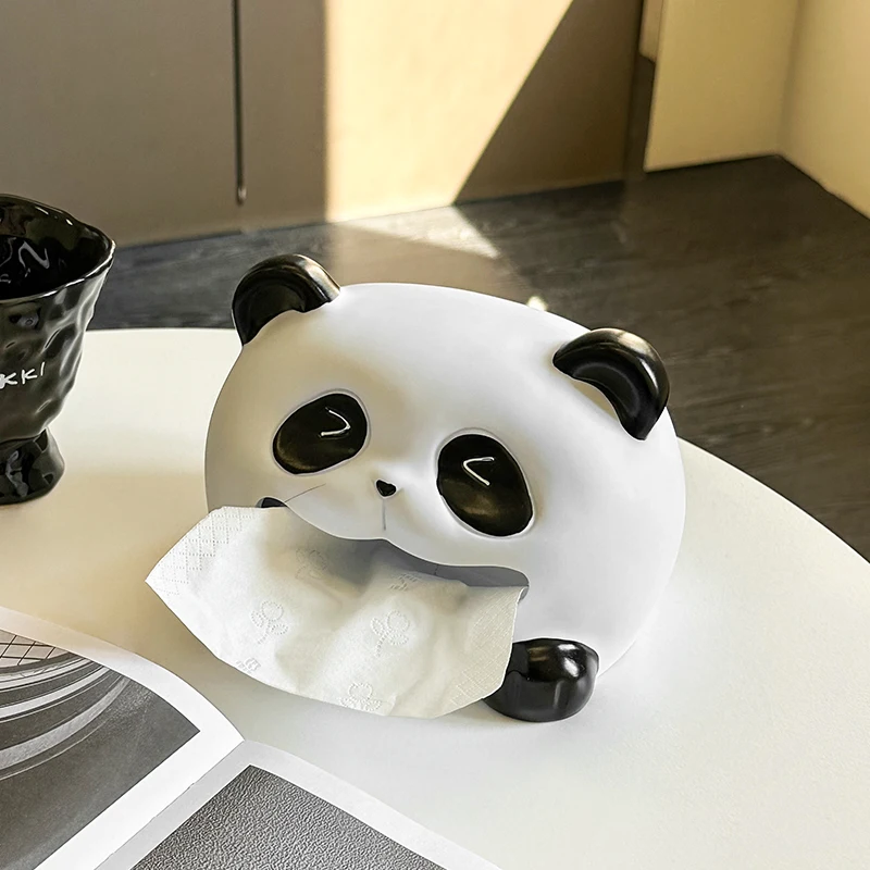

Cute Panda Tissue Box, Creative Cartoon Napkin Holder for Home Living Room Decor