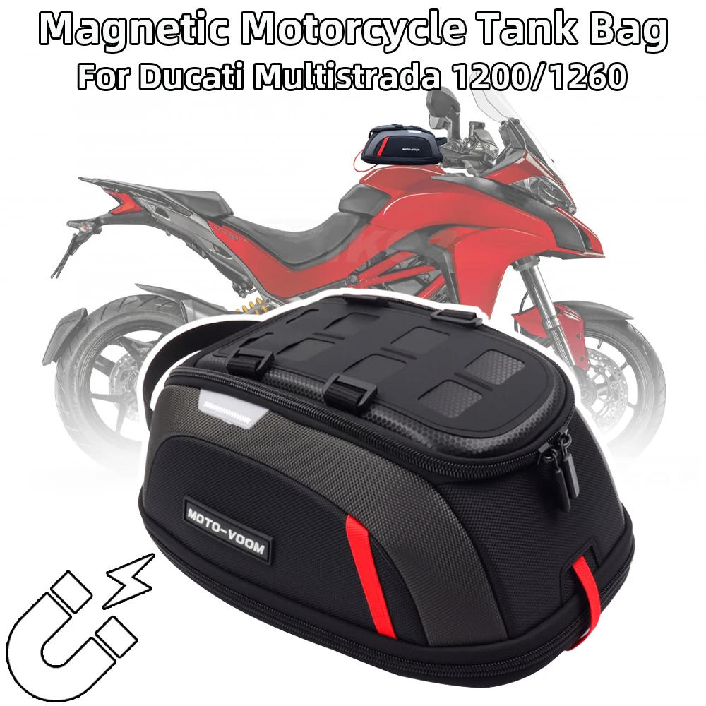 

Магнитная сумка на бак для мотоцикла Ducati Multistrada 1200 1200S 1260 1260S, быстросъемная, аксессуары для мотоциклетных сумок на топливный бак