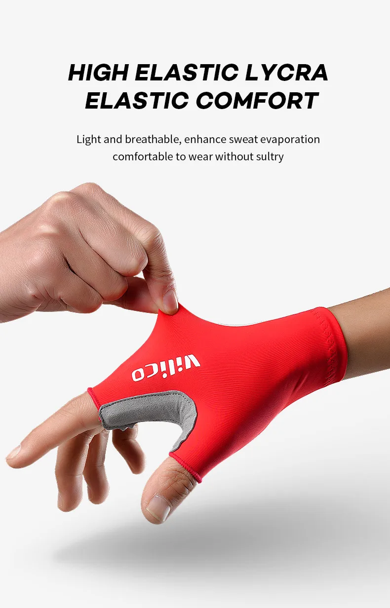 Brechen Wind Radfahren Halbe Finger Handschuhe Anti-slip Fahrrad Fäustlinge Racing Rennrad Handschuh MTB Biciclet Guantes – Detail 5