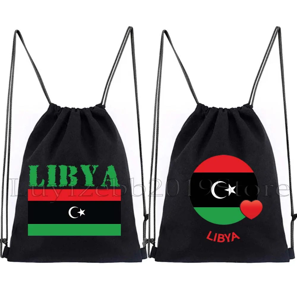 

Tripoli Coat of arms of Libya Heart Libyan Flag Map Arabic Omar Drawstring Bags Soccer Backpack Gym Sackpack Gifts String Bag