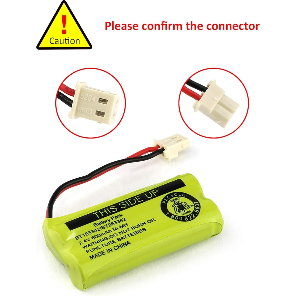 BT183342/BT283342 2.4V 800mAh Ni-MH BT166342/BT266342 BT162342/BT262342 Rechargeable Cordless Phone Battery CS6709 CS6609 CS6509