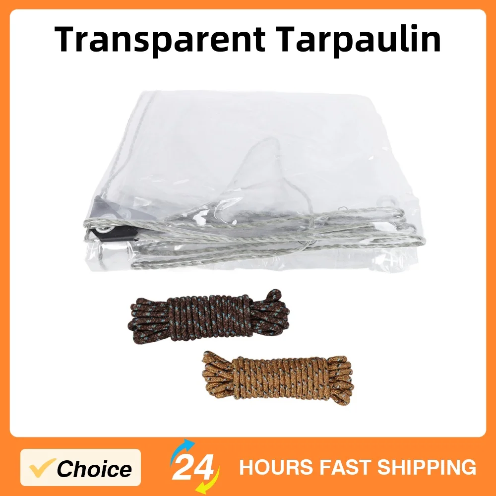 

Transparent Tarpaulin PVC Tarp Cover PVC Tarp Transparent Tarpaulin 3x5m Garden Rainproof Clear Plant Cover Cloth for Outdoor