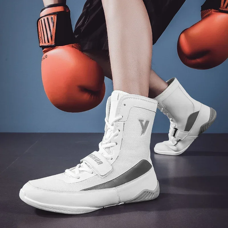 Zapatos de lucha de entrenamiento integral profesional para hombres, zapatos de boxeo ligeros de alta calidad, velocidad de trabajo de pie mejorada