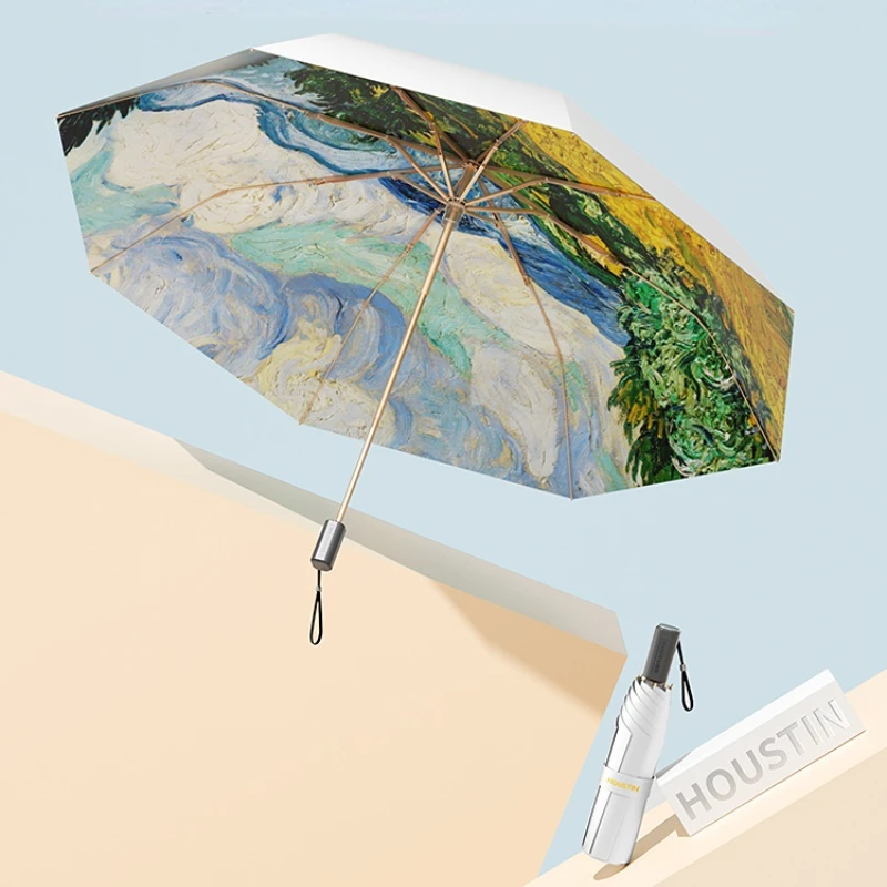 

Silver Rubber Sunshade for Sun Protection, Ultraviolet Protection, Sun Umbrella, Sunny, Rainy Dual Purpose, Large Sturdy, Wind-r