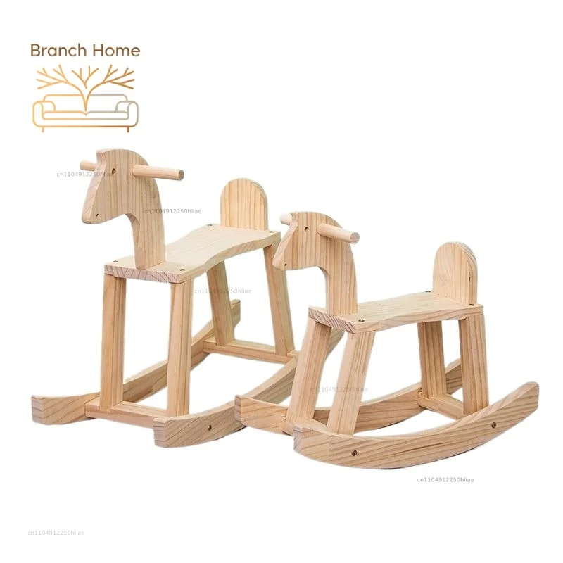 大人用トロージャンホース子供用ロッキングチェアベビー幼児用室内大人も座れる1歳児用家庭用トロージャンホース頑丈な木製