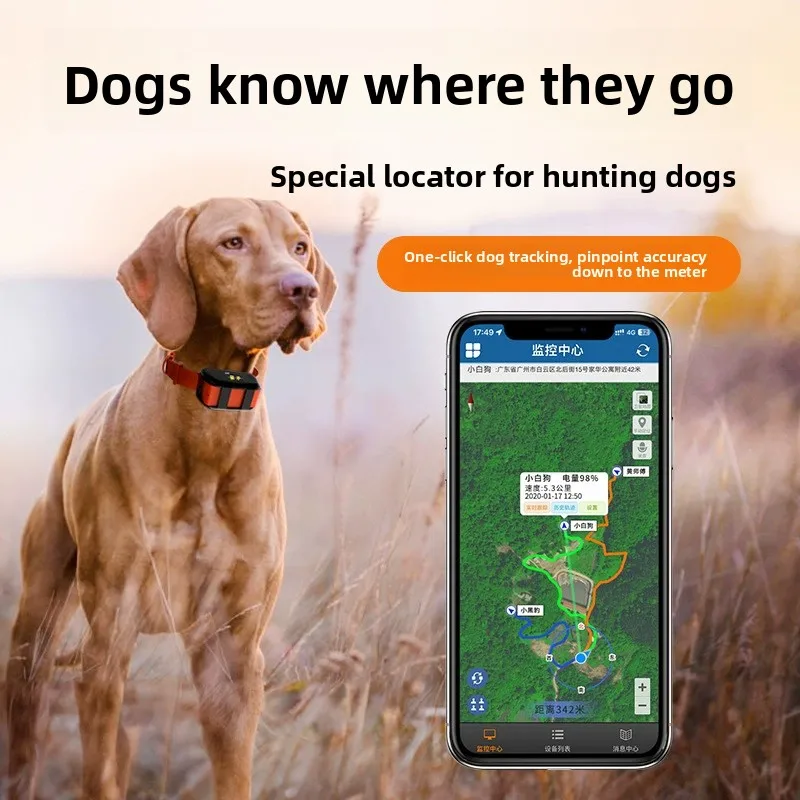 

Professional Grade GPS Locator Dog Beidou Positioning Anti-lost Device with Collar Large Hound Sound Light Waterproof Tracker