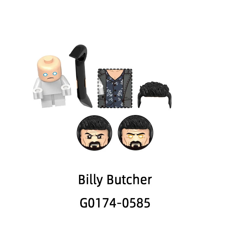 The G0174 Homelander Frenchi Billy Butcher Hughie Campbell Mother\'s Milk Ryan Kimiko Boys Model Blocks MOC Bricks Set Gifts Toys