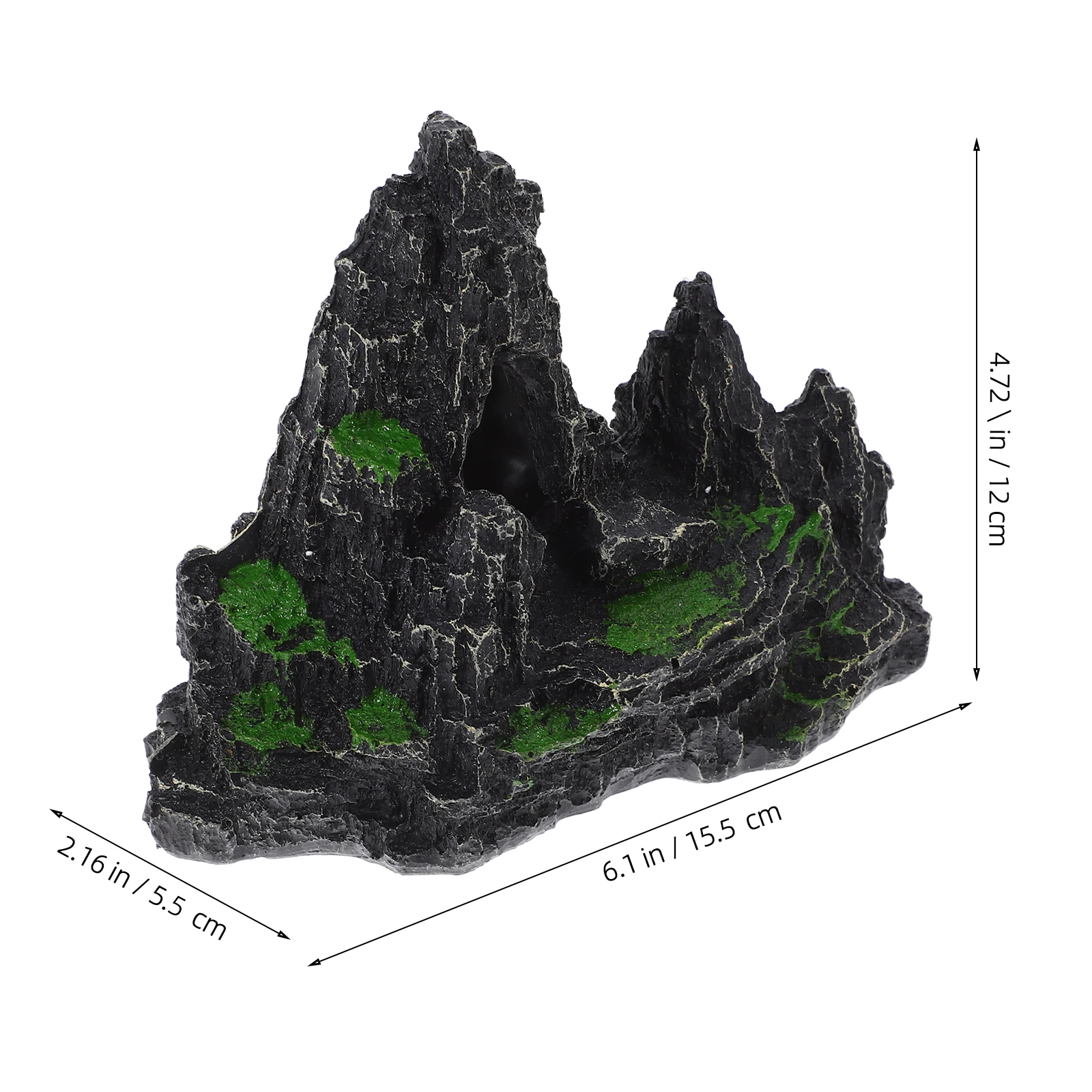 

Resin Aquarium Rockery Fish Tank Landscape Decoration Durable Ornamental Mountain Tank Pond Decor Simulation Rockery Fish Hide
