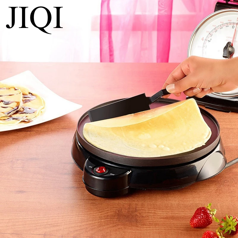 JIQI electric pancake maker Crepe Maker Baking Pan Kitchen tools spring roll machine egg roll machine cake maker EU US adapter