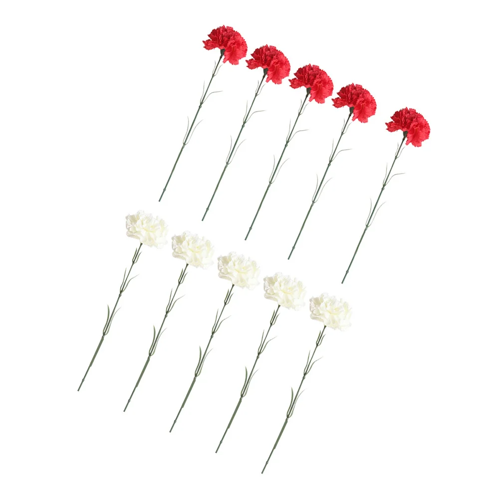 

18Pcs Artificial Carnation Silk Cloth Flowers Realistic Simulation for Home Office Party Decoration Bouquet Arrangement Craft