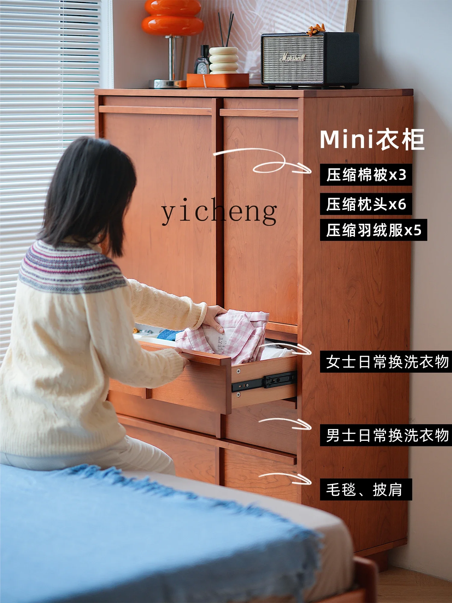 

ZK medieval high chest cabinet retro solid wood storage wardrobe locker home decoration accessories living room decoration