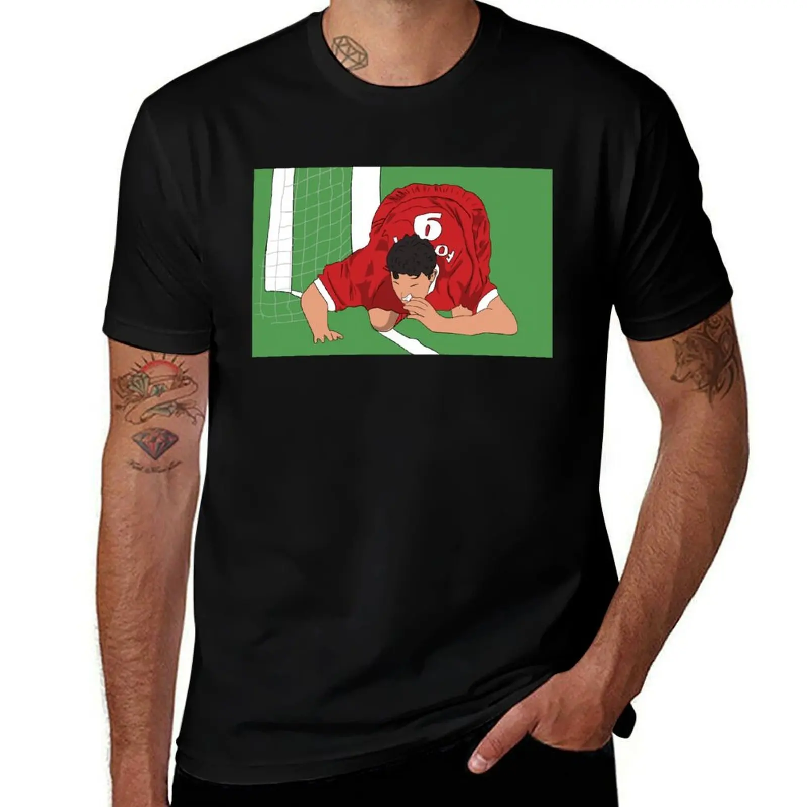 Robbie Fowler Classic 90s Celebration T-Shirt Sporty Casual Quick Dry T-Shirt