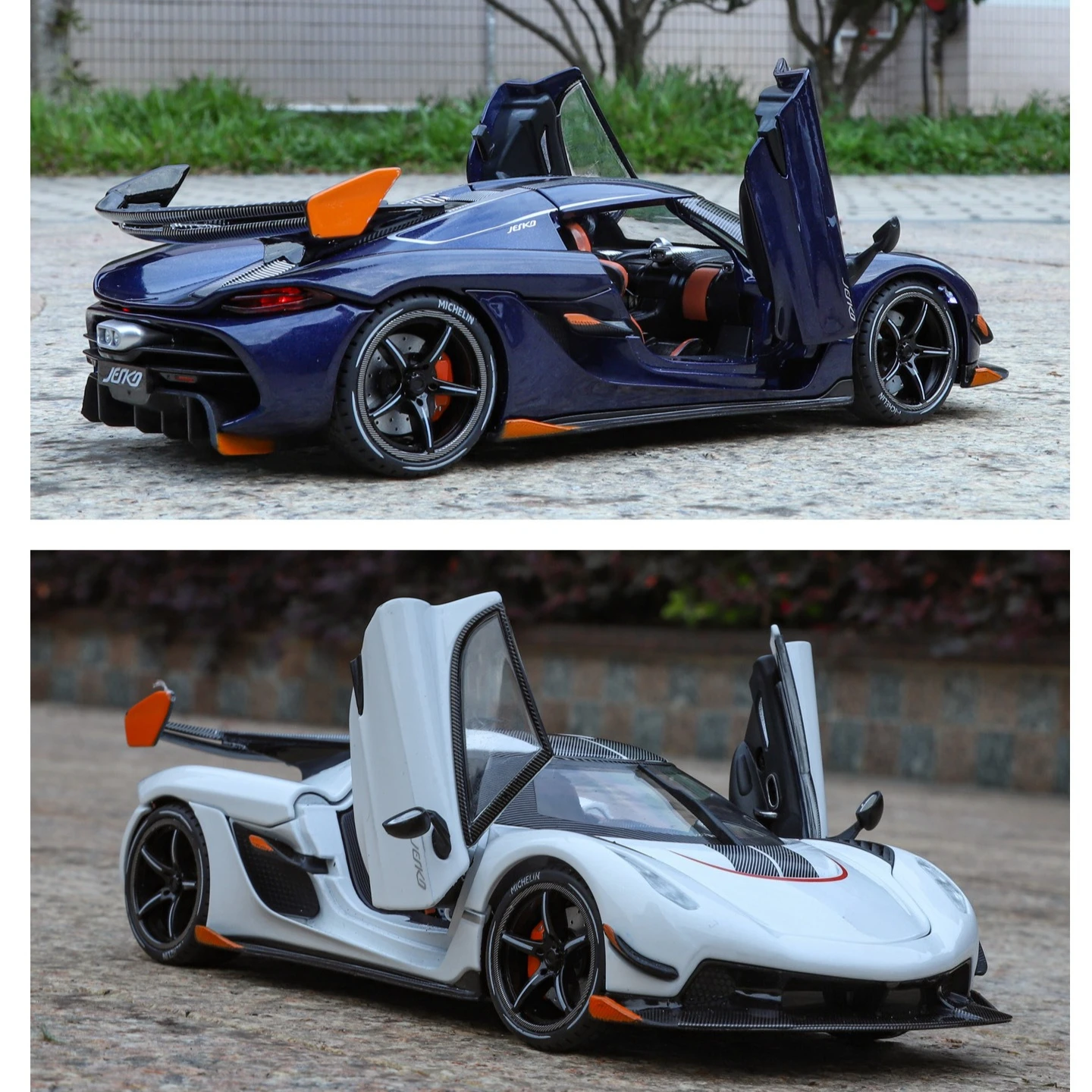 1:24 JESKO supercoche aleación Diecast modelo coche productos de exhibición al aire libre con alta simulación colección pasatiempos para novio niños