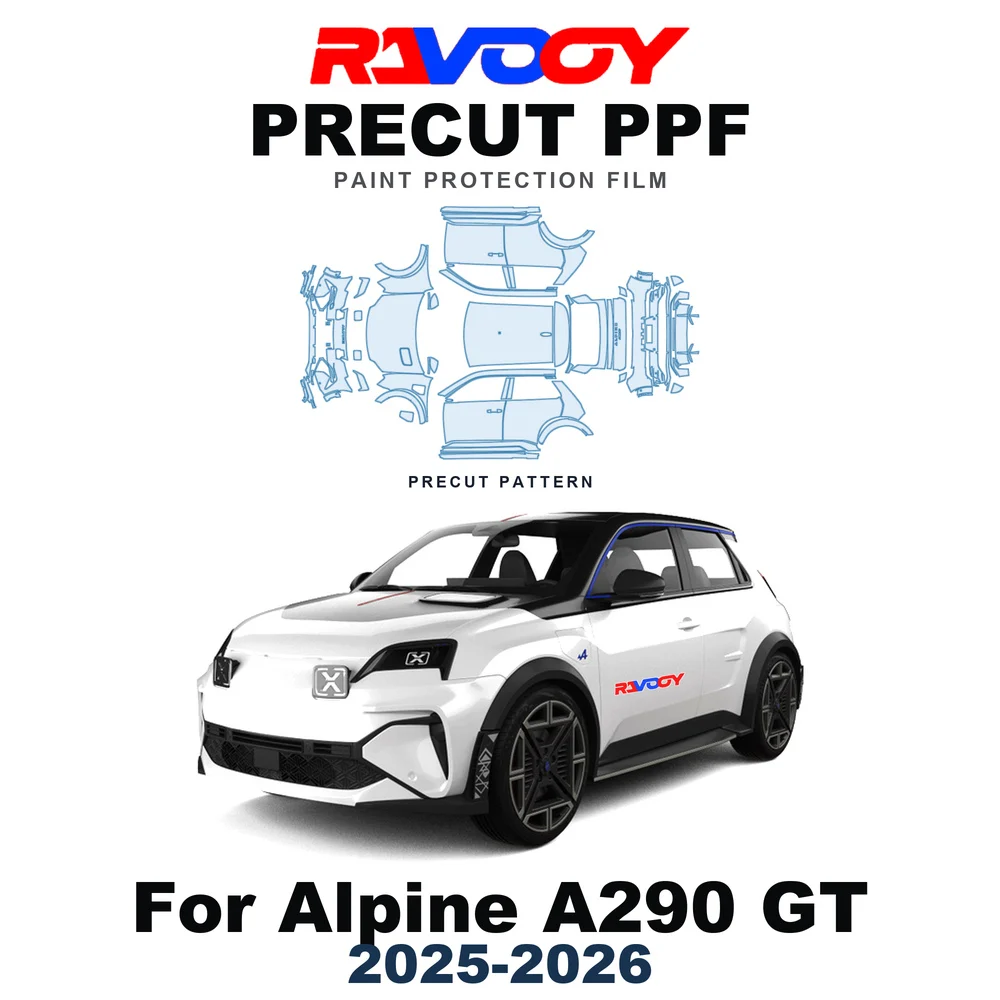 Precut PPF For Alpine A290 GT 2025-2026 8.5mil TPU Paint Protection Film Hood Bonnet Bumper Headlight Self-Healing Clear Kit