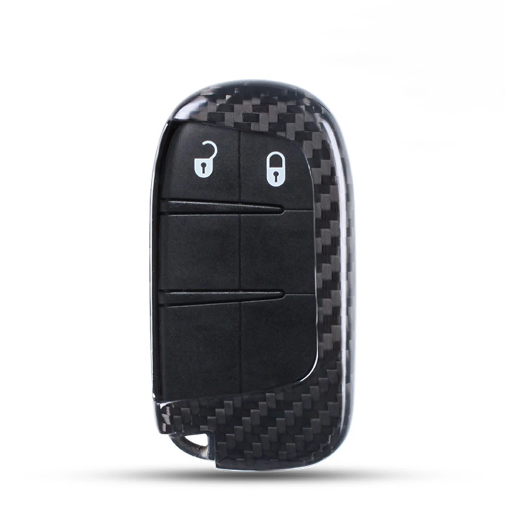 

Чехол для автомобильного ключа из углеродного волокна, флип-чехол для Jeep Compass Cherokee, Renegade, Grand Cherokee, защитный чехол для ключа, 1 комплект