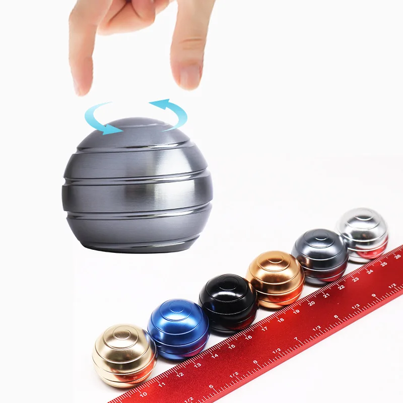 Spherical gyroscope decompression power ball desktop toy metal gyroscope optical illusion hypnosis Fidget finger toy FidgetToy