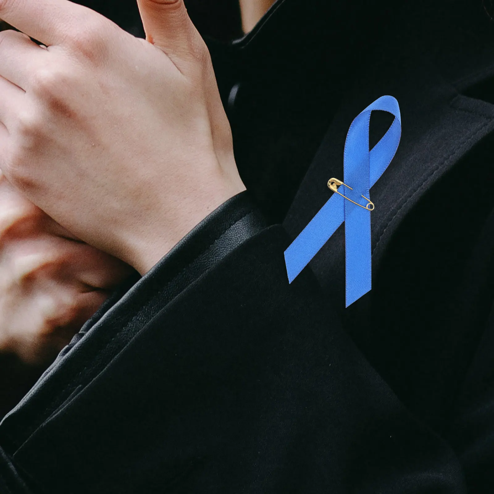 100Pcs Purple Ribbon Breastpin Fabric and Iron Premium Tear Resistant Reusable Lapel Pin for Gratitude Leukemia