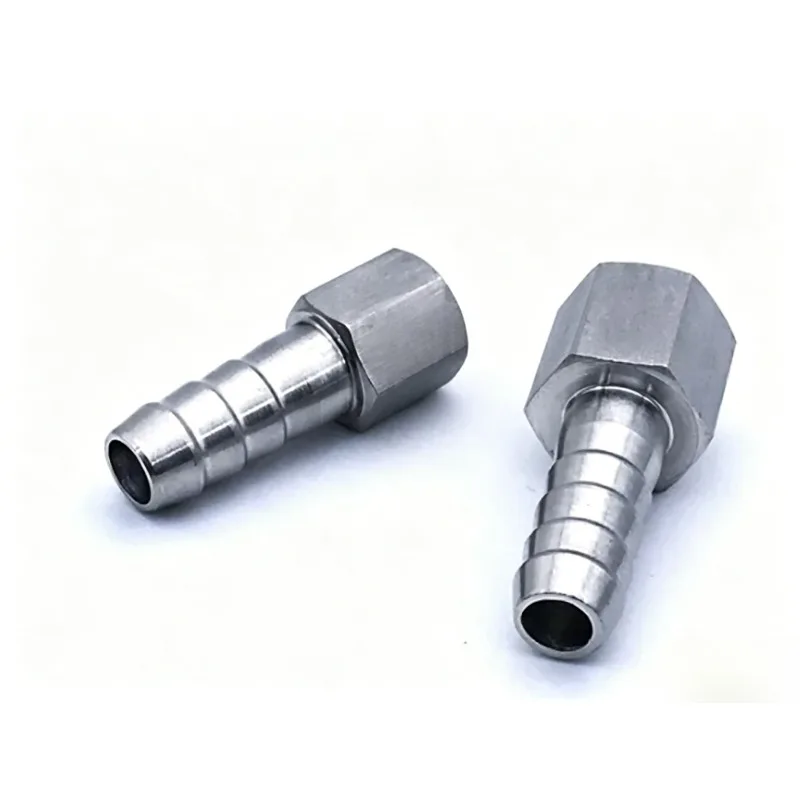 10Pcs/Lot 304 Stainless Steel Pagoda Joint High Pressure Female Thread Hose Barb Connector