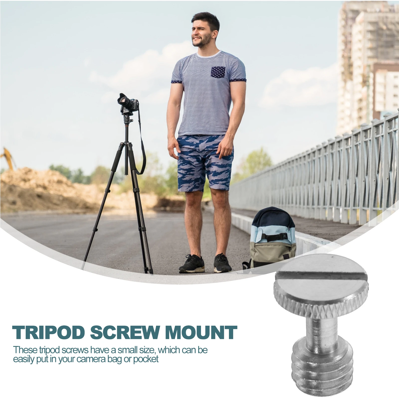 

5 Pcs Camera Fixing Screw Tripod Nut Mount Thumb Screws Threaded Adapter Holder Iron - Nickel Plated