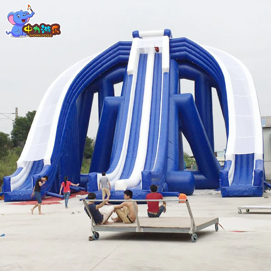 Hot Sell Water Park Inflatable Slide Amazing Large Inflatable Slide Inflatable Triple Slide