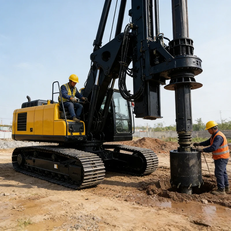 Customized 20m Depth Construction Rotary Drilling Rig Complete Set Bore Drilling Machine with Auger Bits Rotary Drilling Rig