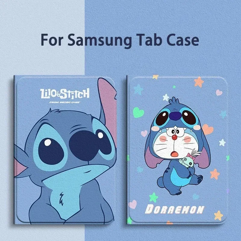 

Cartoon Stitch Case For Samsung Galaxy Tab S8 TabS9 S7 Plus S7 FE Magnetic Trifold Stand Case for Tab S6 Lite 10.4 A8 X200 Case