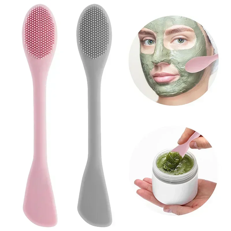 

Silicone Mask Brush, Beauty Cleansing, Self-contained Brush Head Integrated Dual-purpose Massage，Dark skin removal tool
