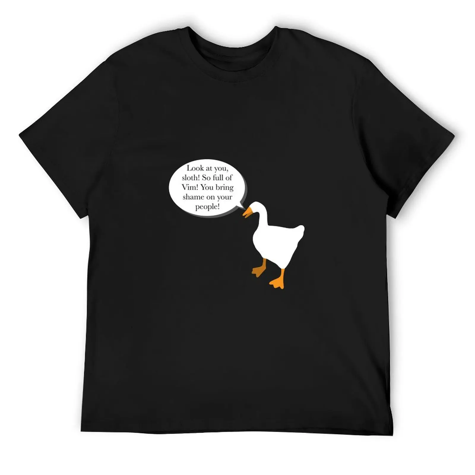 

Goose from James Acaster’s Sloth Fable Story T-Shirt oversized customs mens fashion