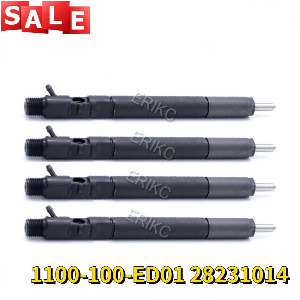 

4PCS 1100-100-ED01 28231014 Common Rail Injector for Delphi for Great Wall Hover