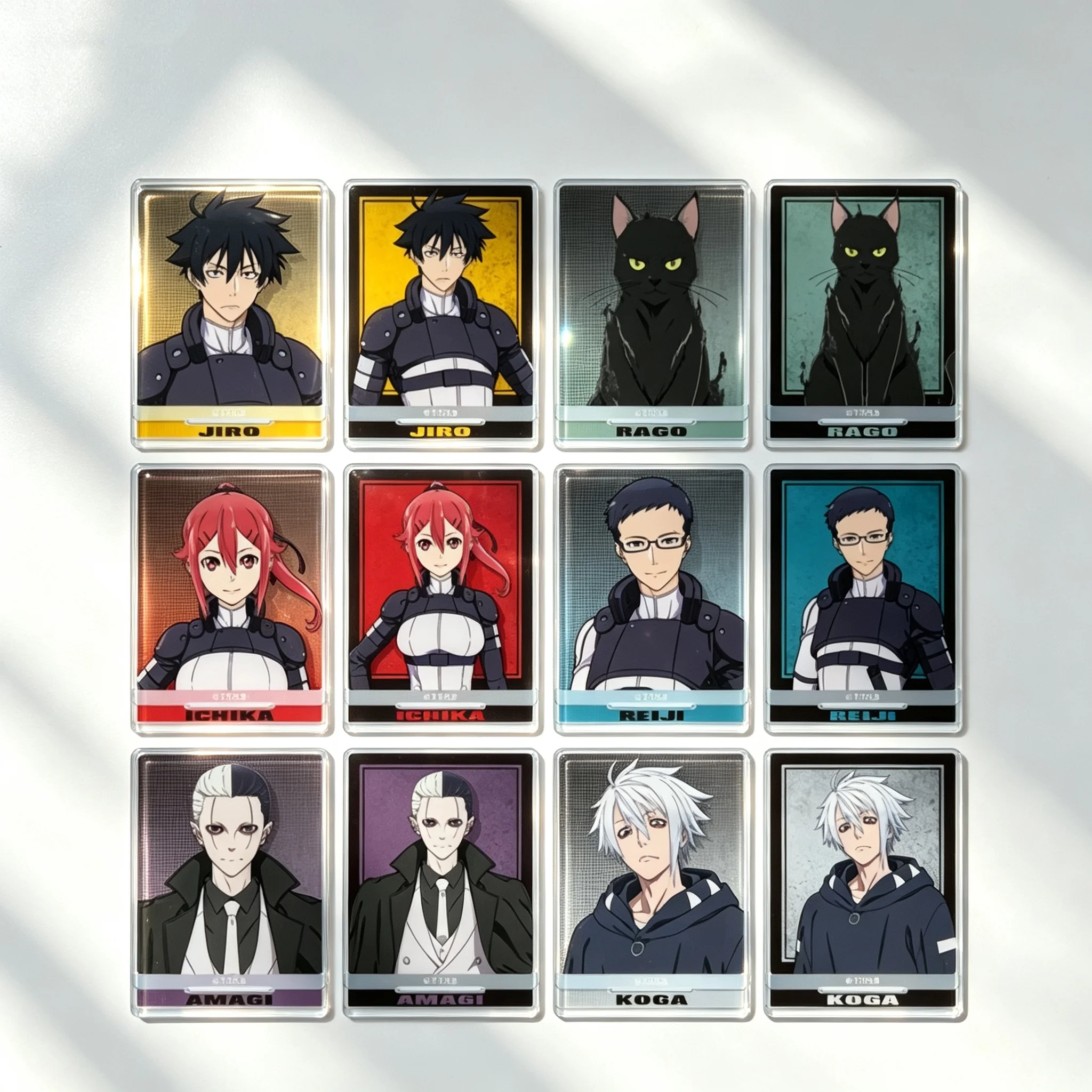 Anime BLACK TORCH Jiro Azuma Rago Ichika Kishimojin Rectangle Acrylic Stand Model Plate Keychains Desktop Ornament