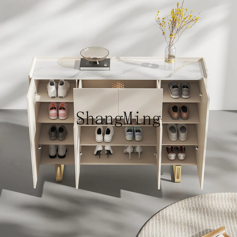 FGgood-looking  Modern Simple Partition Solid Wood Entrance Side Cabinet Household Storage Cabinet at the entrance of the villa