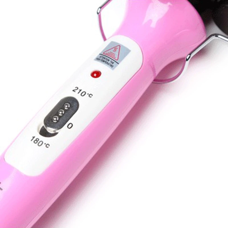 22mm 3 Barrel Hair Curler Waver Temperature Adjustable Curling Iron Wand EU Plug