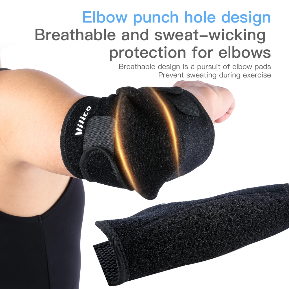 1 Pcs Breathable Elbow Pads Sports Fitness Protection Elbow Prevent Collision Adjustable Spring Support Arm Protection Washable