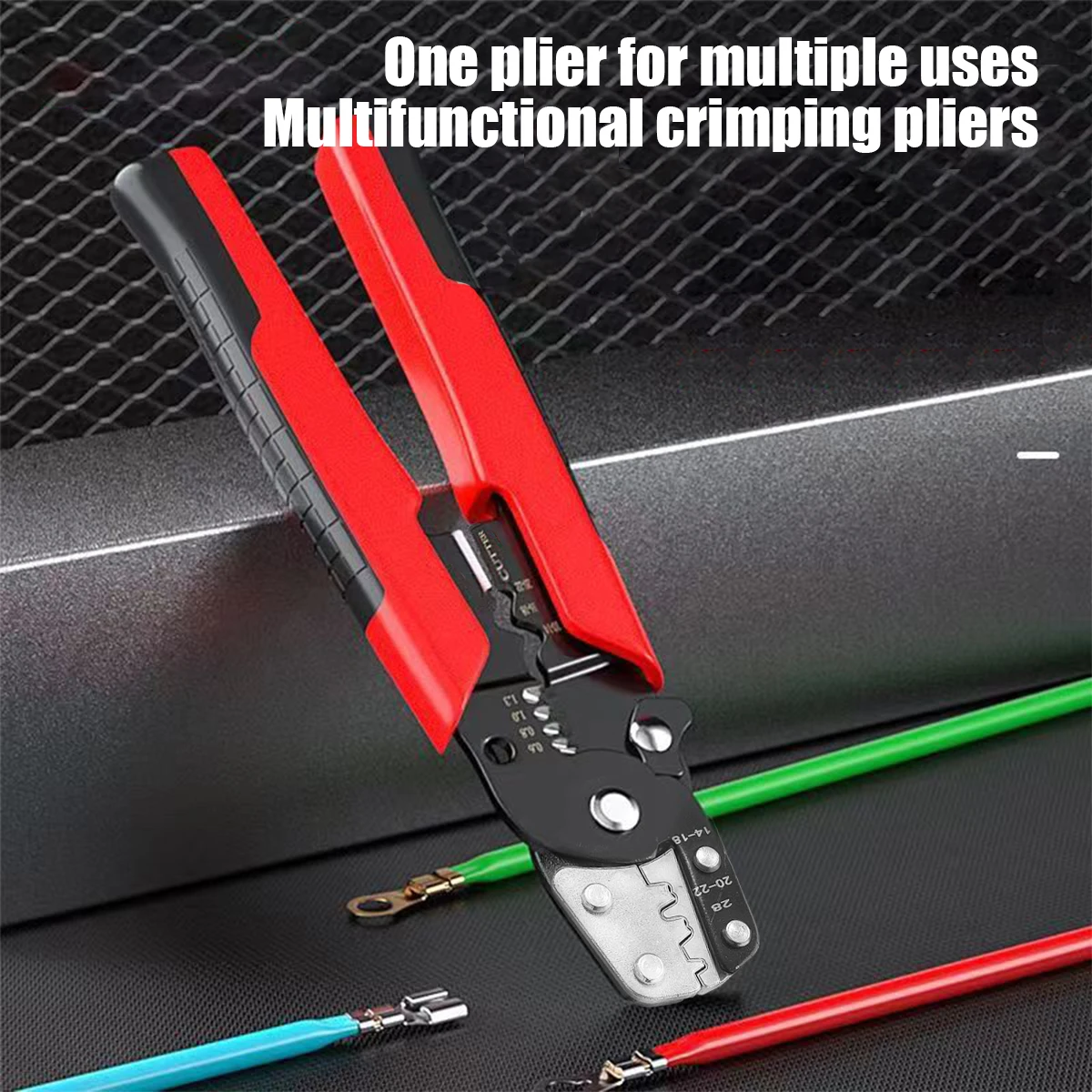 1-حزمة أداة تعرية الأسلاك، كماشة تجعيد كهربائية متعددة الوظائف من الدرجة الصناعية، كماشة قطع الأسلاك، أداة يدوية متجرد #5