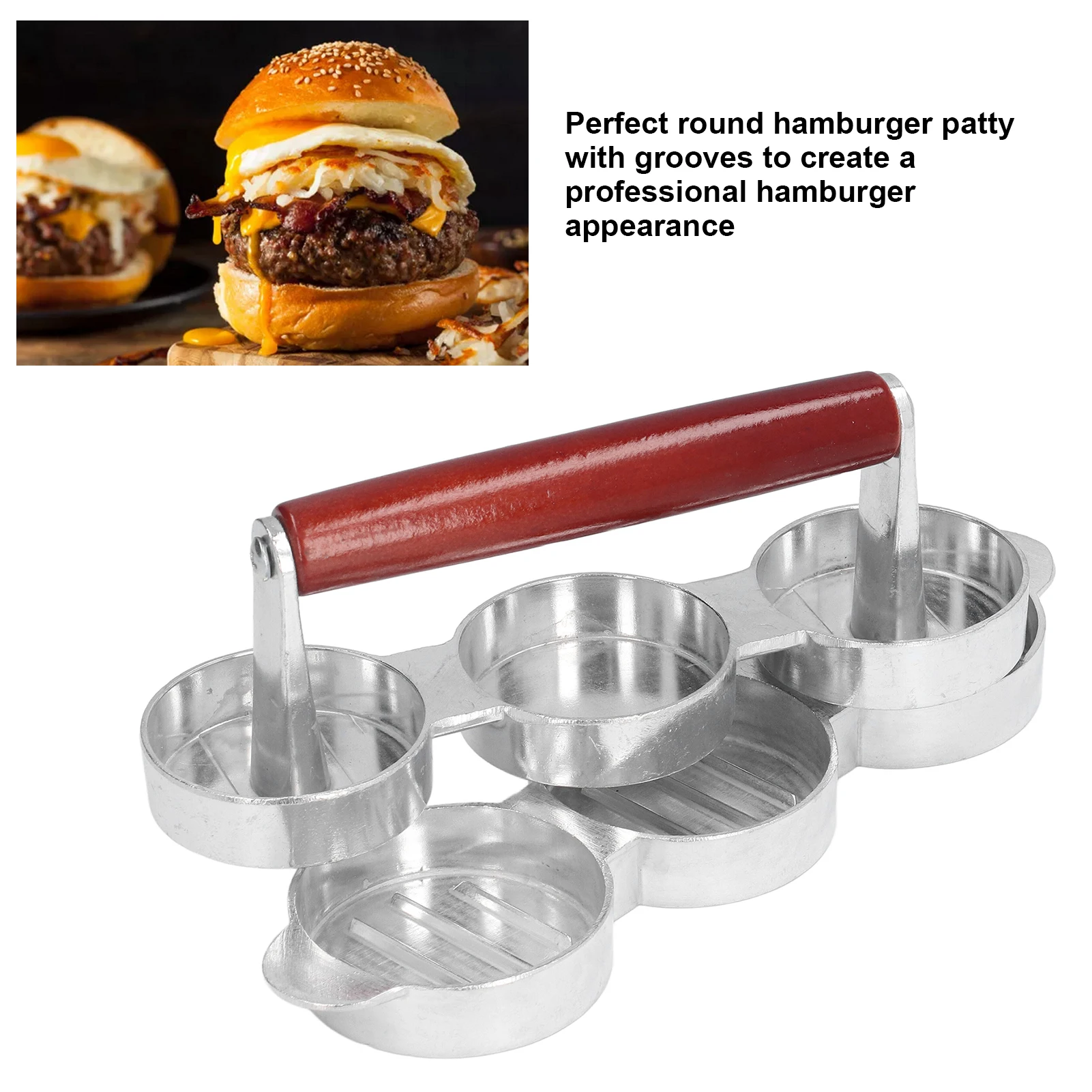 Hamburger Press Patty Mold Mini Burger Press Maker for Outdoor Picnic Camping Barbecue Hamburger Pressing Mouling