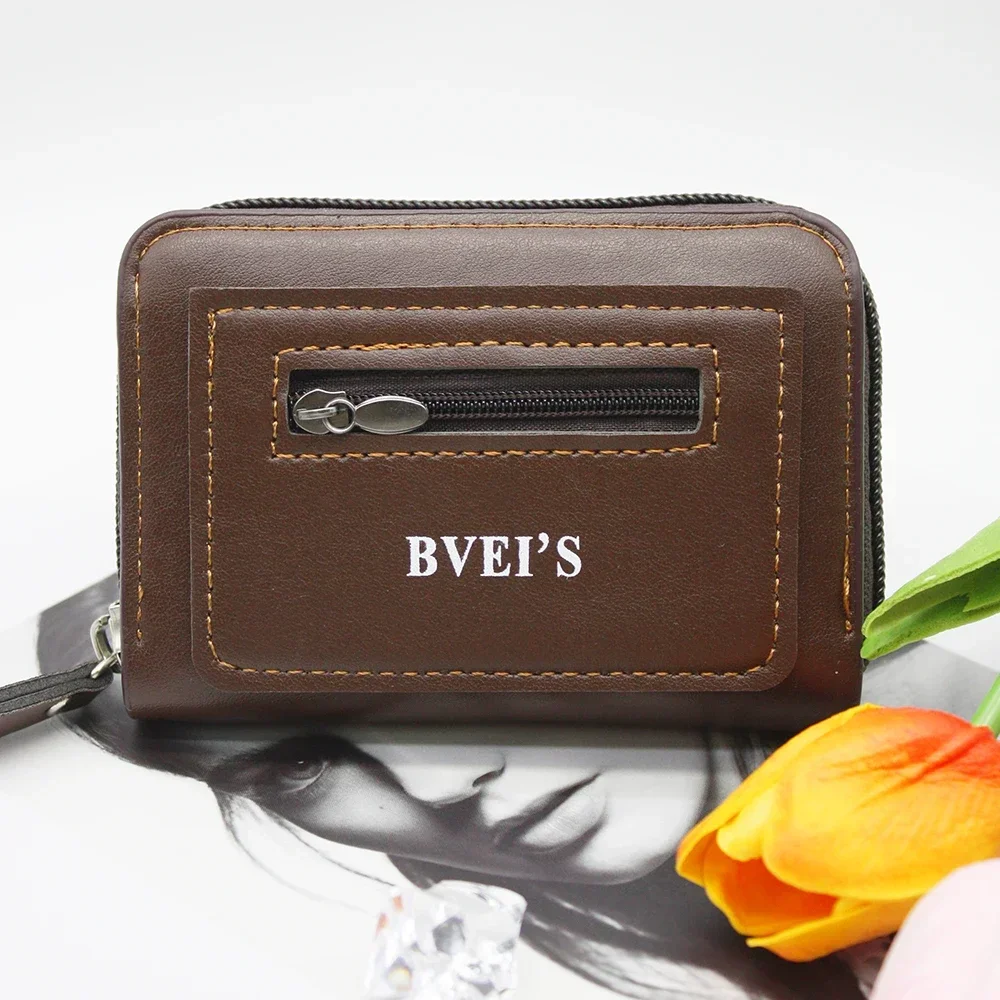 Carteira de couro para esportes ao ar livre, simples e elegante, cinto calendário, bolsa quadrada, óculos de sol, multifuncional, conjunto 3 peças