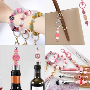 100pcs/lotシリコンレンズ豆のビーズ12mmルーズスペーサービーズBPA無料フードグレードdiyチャームジュエリーアクセサリーネックレスブレスレット 12ベストセールスシリコンチャーム-10