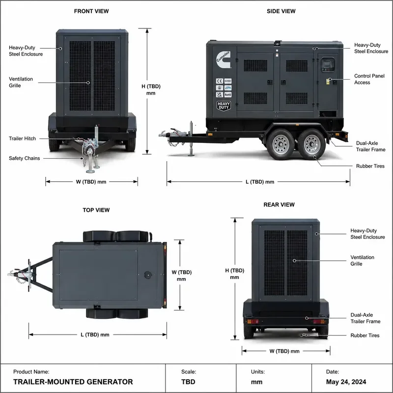 Hassle-Free Operation 52kw 65kva Weichai Yuchai SDEC Silenzioso with Automatic Transfer Switch