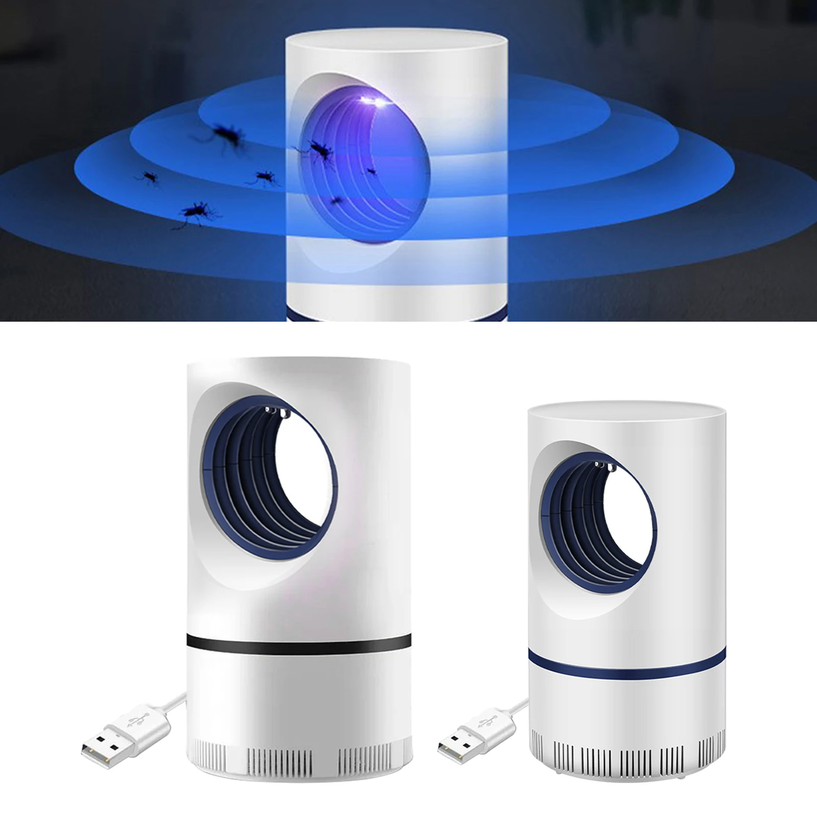 USB электрическая ловушка для насекомых, светодиодная подсветка, насекомое, 3,94x6,69 дюйма