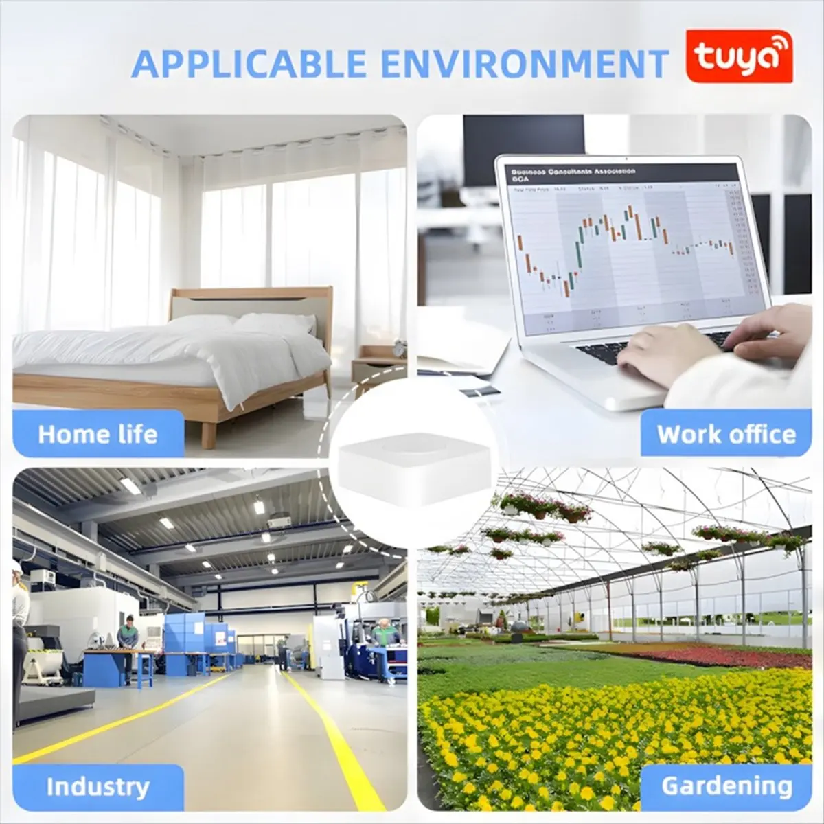 Tuya WiFi Smart Air Box Detector Air Quality Monitor Air Housekeeper Detects PM2.5, Formaldehyde, VOCs, CO2