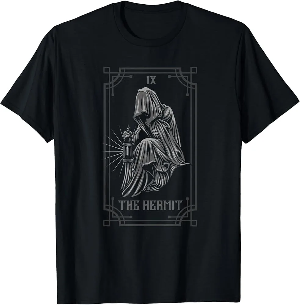 Hermit Tarot Card Gothic Tarot Fortune Teller Occult TShirt