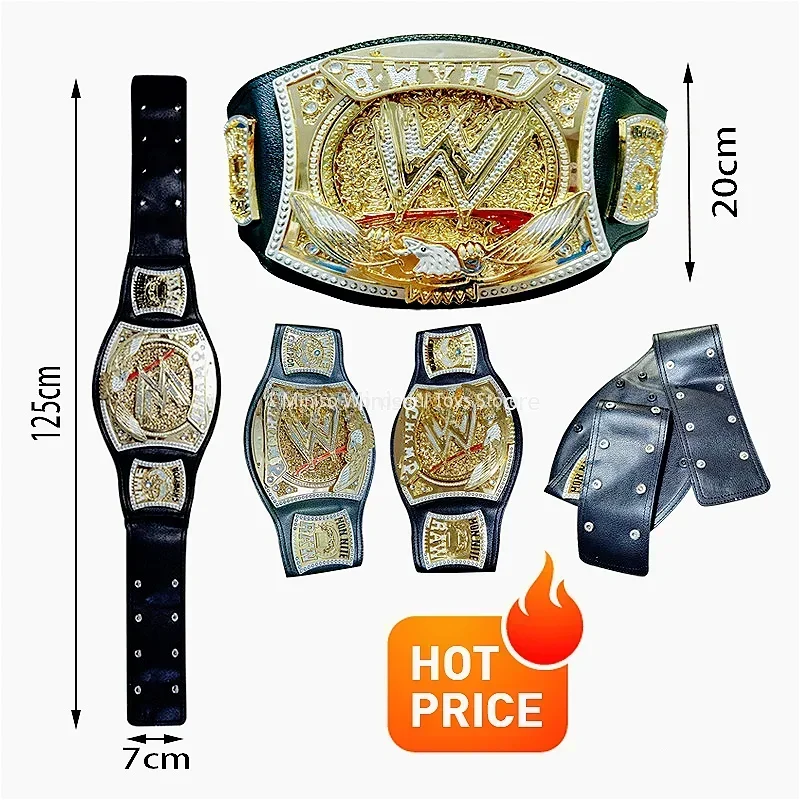 Cintura dorata 1:1 figura modello puntelli personaggio Party Wrestling Wwe Championship Belt Heavyweight Boxing Champion regalo decorativo