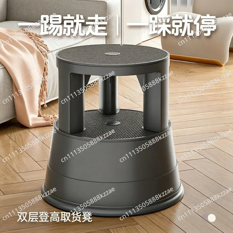 Library stool: movable book stool
